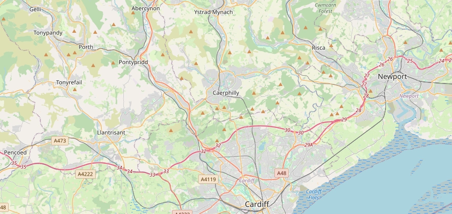 Map of the Caerphilly area we cover